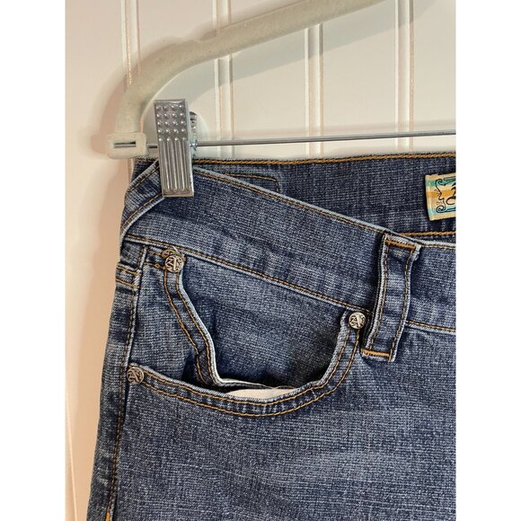 Allen B. Womens Denim Jeans Sz 29 Straight Leg Medium Wash Cotton Blend Stretch - Picture 9 of 15